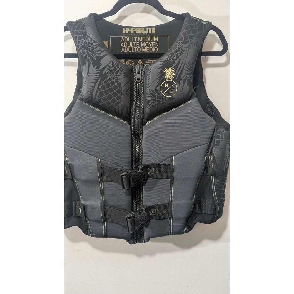 Hyperlite Wake Co. Life Vest Jacket Wakeboarding Tropical Pineapple